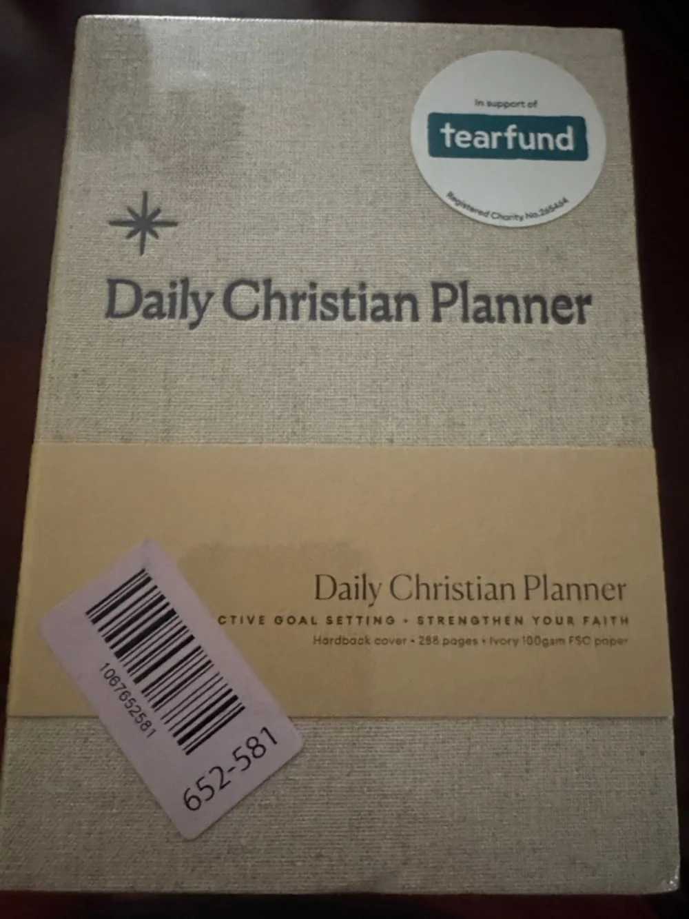 Faith Daily Christian Planner — Ivory Linen Cover